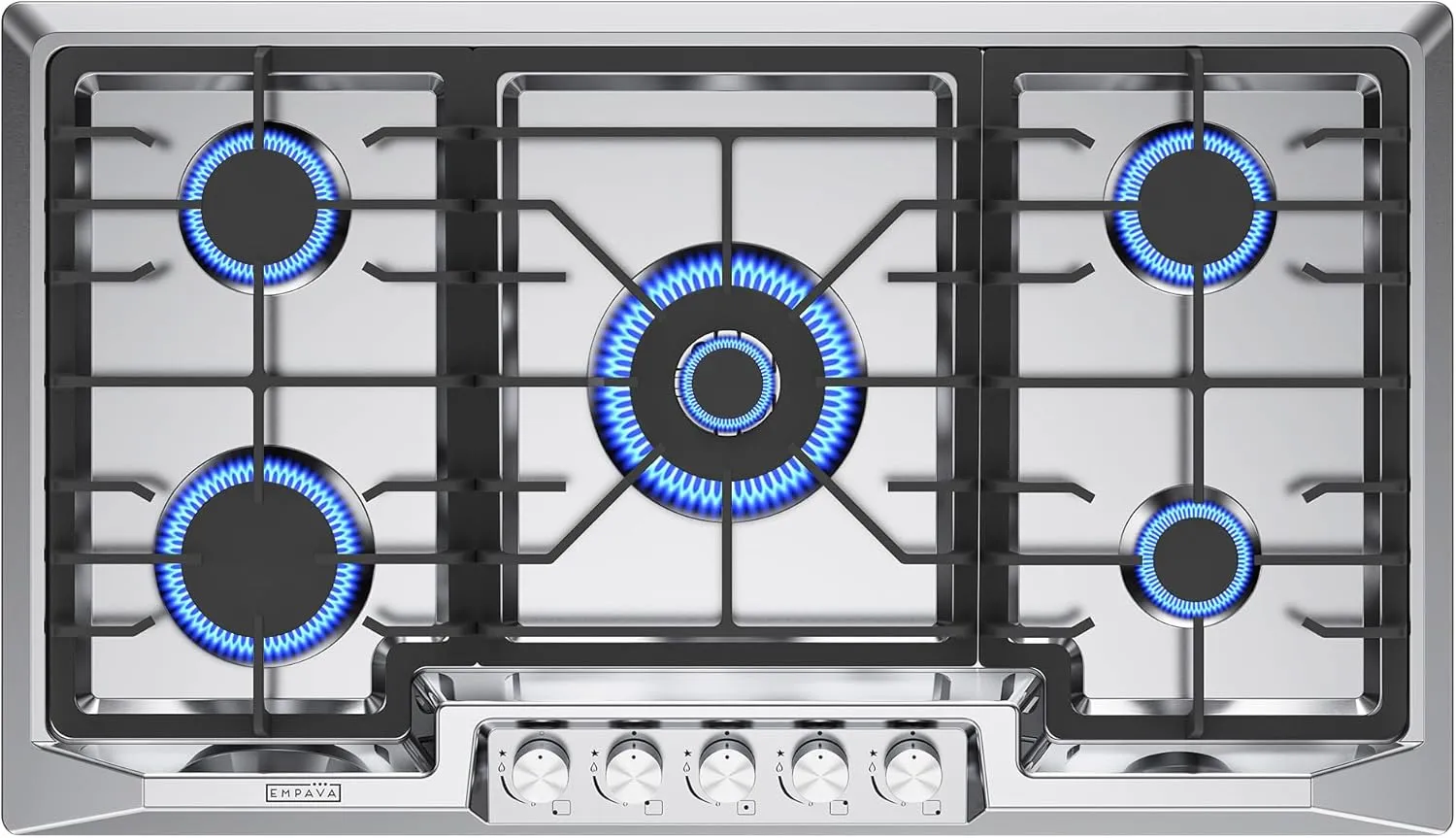 Empava 36" Stainless Steel 5 Italy Sabaf Burners Stove Top Gas Cooktop EMPV-36GC881