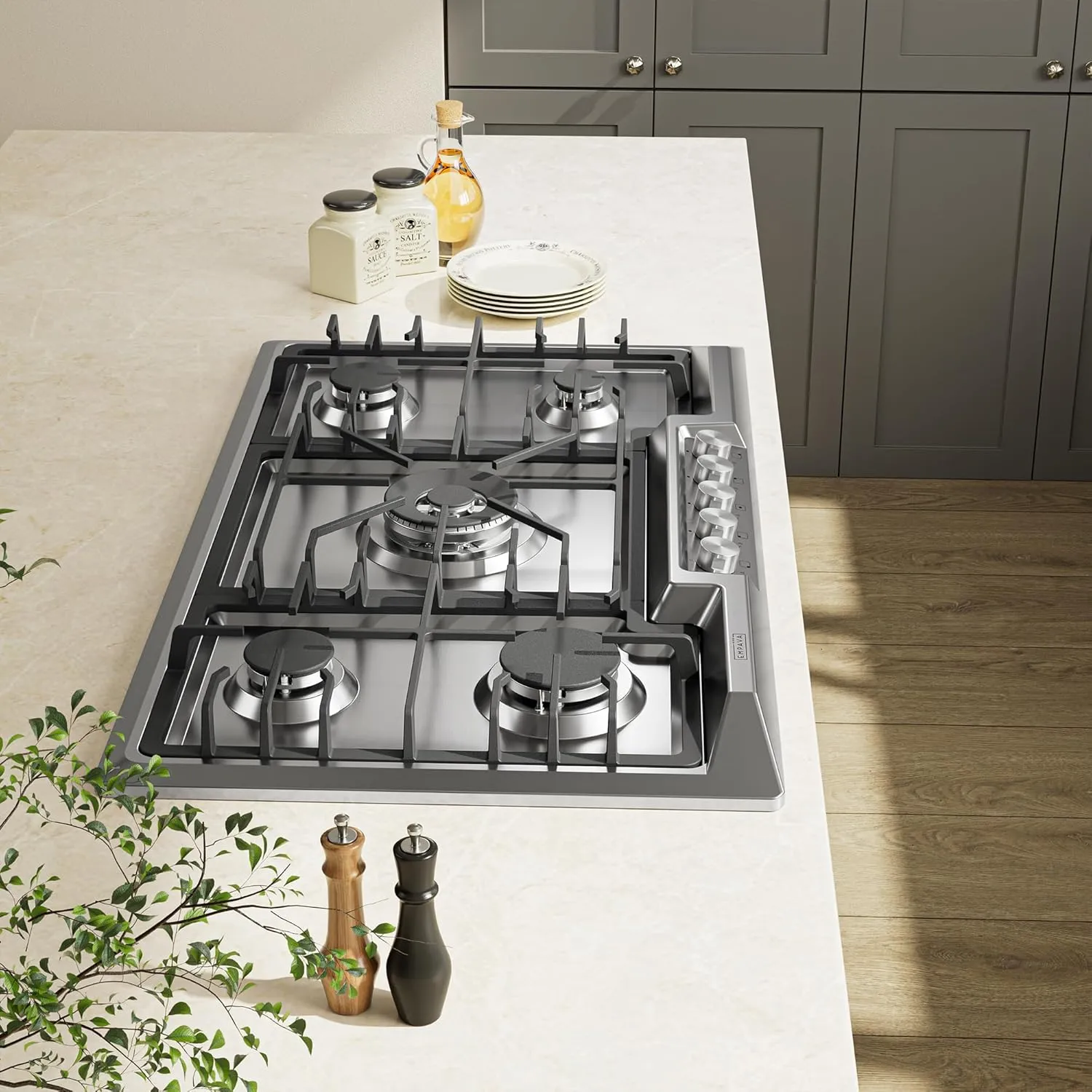 Empava 36" Stainless Steel 5 Italy Sabaf Burners Stove Top Gas Cooktop EMPV-36GC881