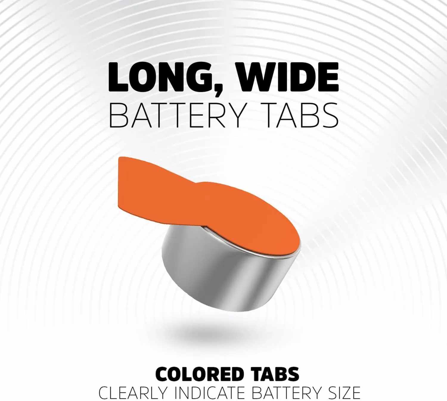 Energizer Hearing Aid Batteries Size 13, Orange Tab, 24 Pack
