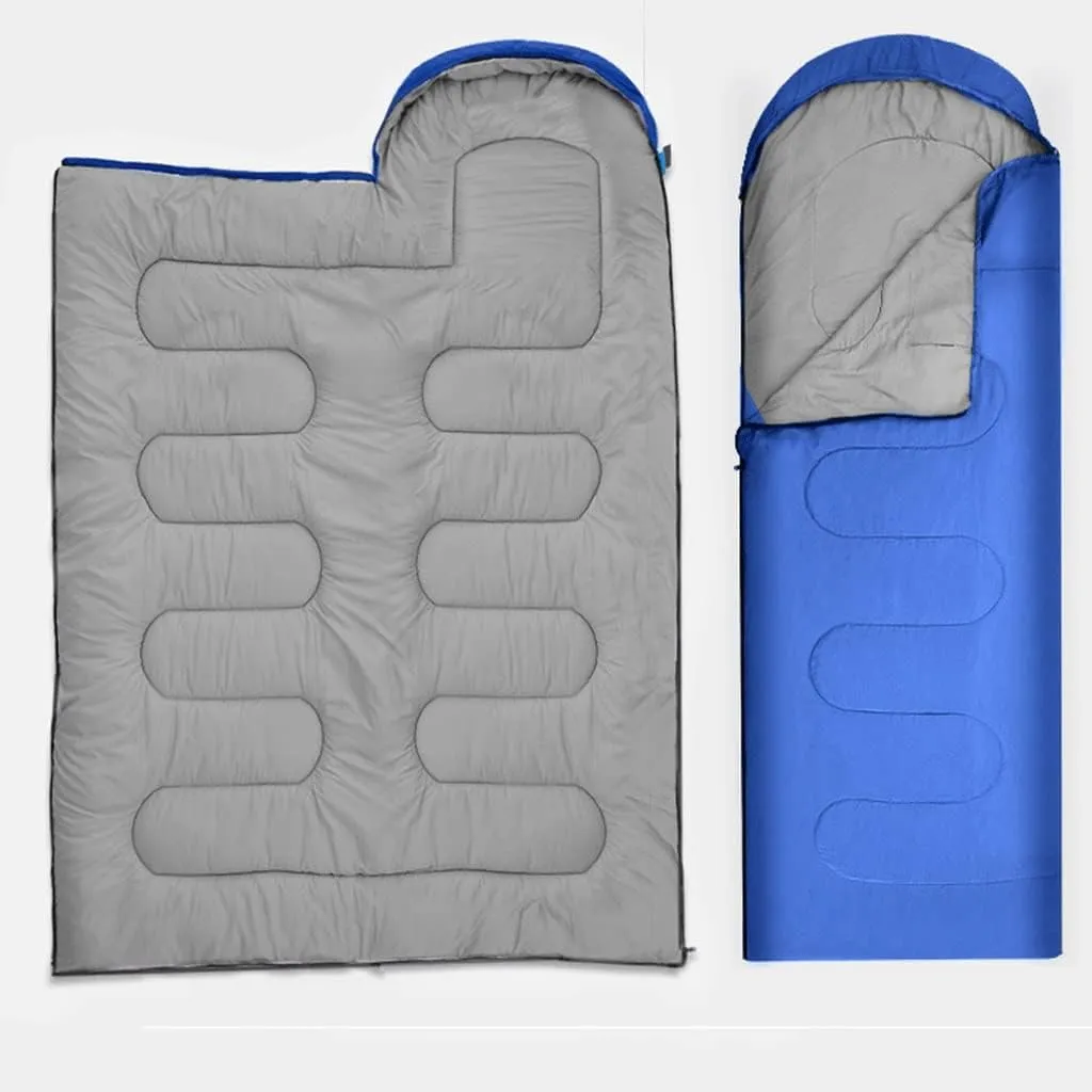 Envelope Sleeping Bag Outdoor Wild Camping Sleeping Bag Thickened Adult Hollow Cotton Winter Resistant Sleeping Bag