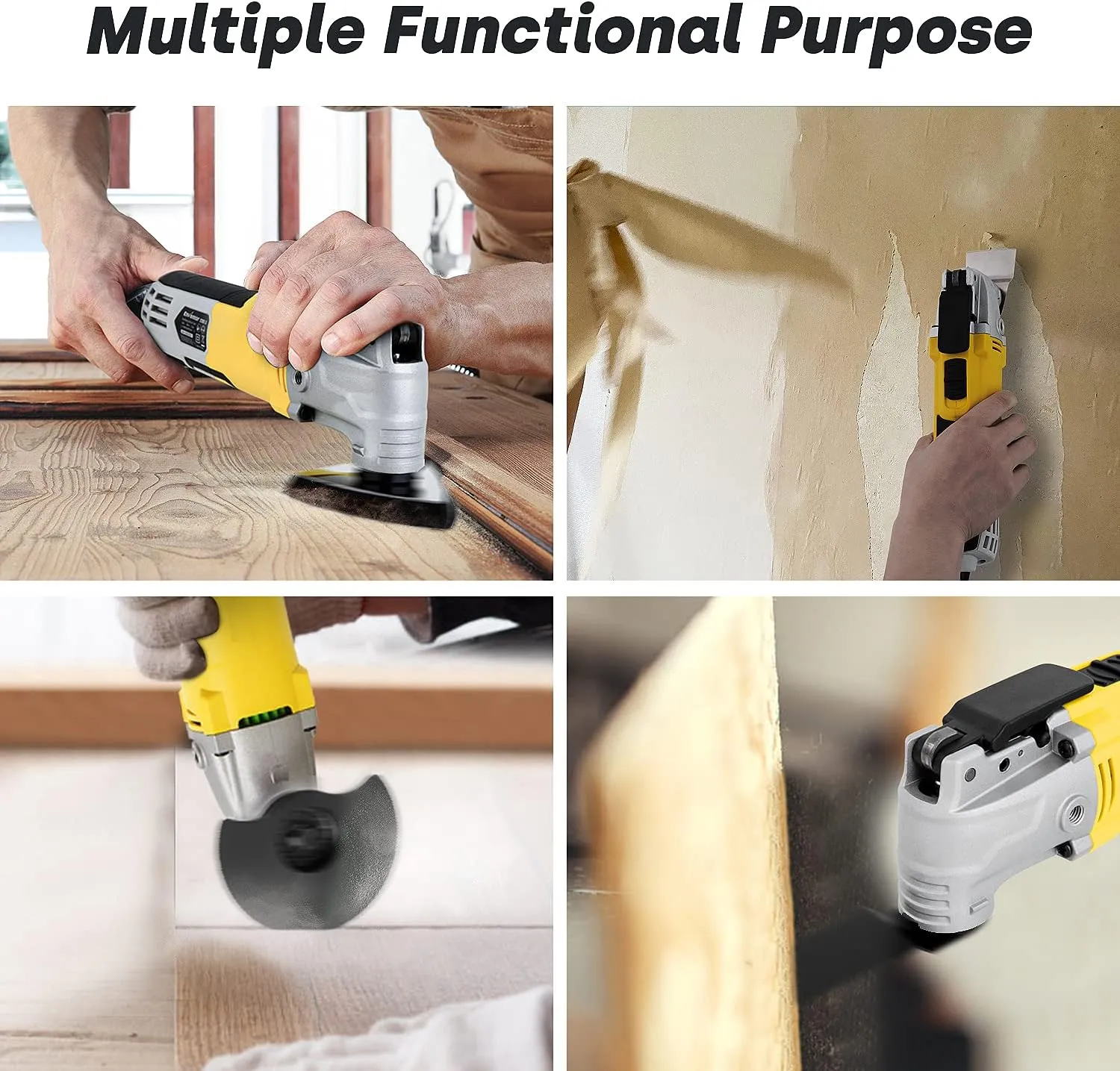 ENVENTOR Oscillating Tool, 2.5Amp Electric Oscillating Multi Tool Kit Corded, 6 Variable Speeds, 3° Oscillating Angle Oscillating Saw with 28pcs Saw Accessories for Cutting, Scraping, Sanding