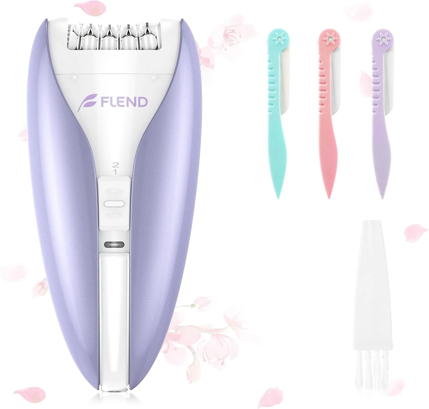 Epilator, Silent Smooth Glide Epilator for Women, 2 Speeds Facial Hair Removal Device with Silent Design, Cordless Rechargeable Hair Removal Epilators for Women Face Legs Bikini Arms Legs