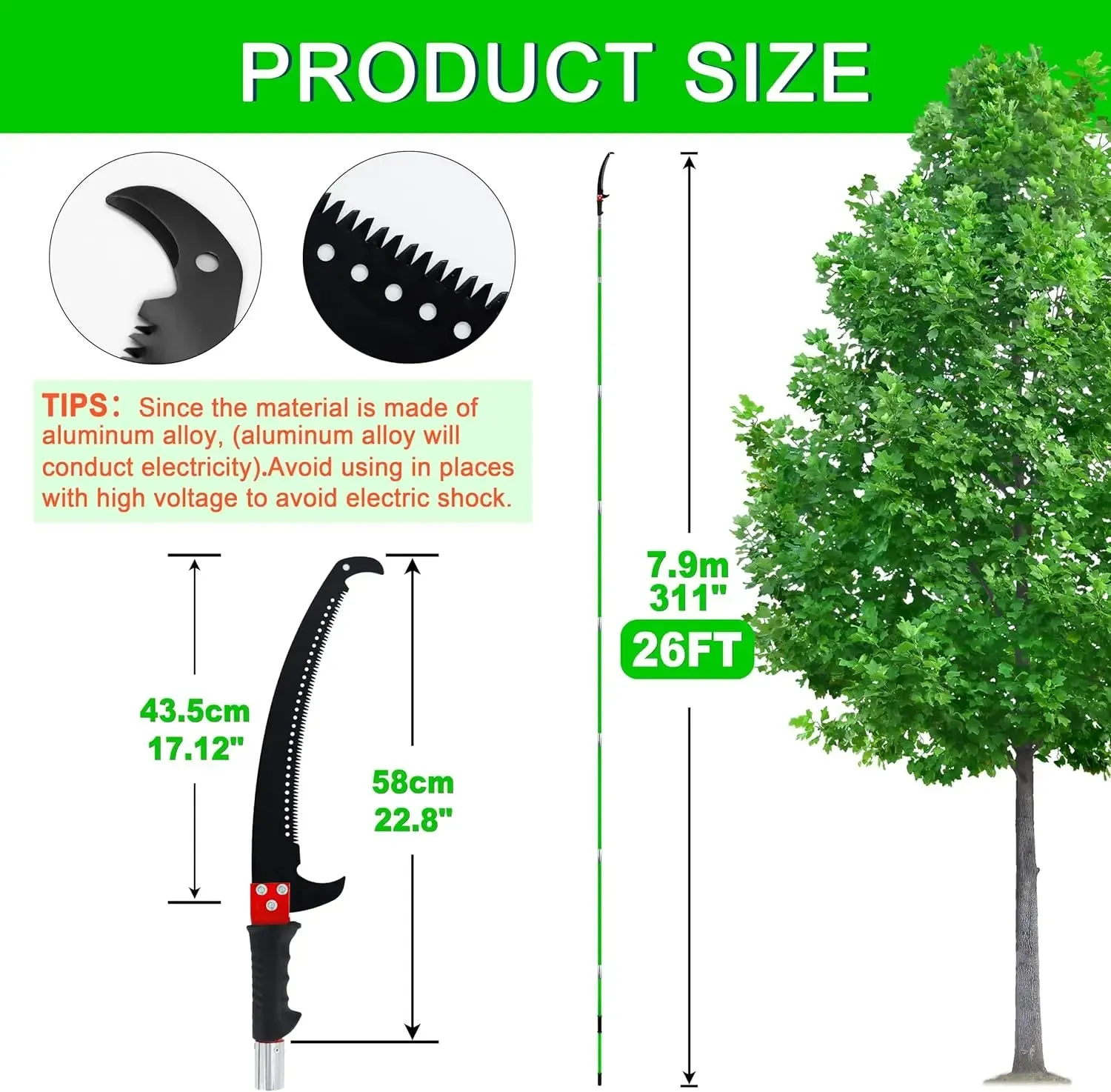 Extended Multi-Stage Pole Saw