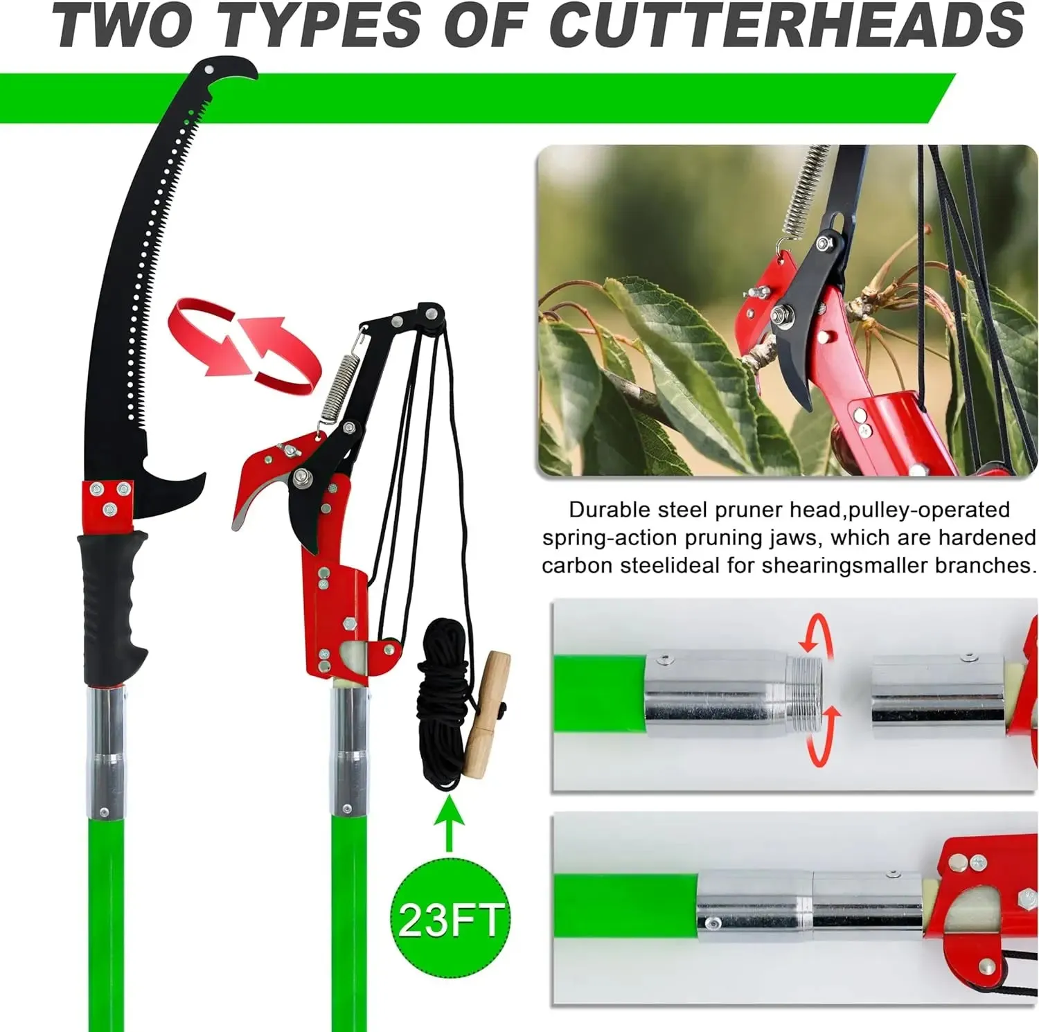 Extended Multi-Stage Pole Saw