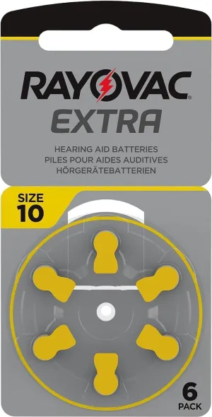 Extra Advanced Size 10 Hearing Aid Battery (Pack 60 PCS)