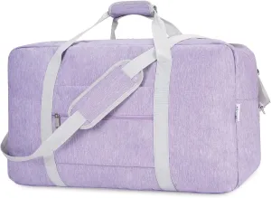 Extra Large Travel Duffel Bag Foldable Weekender Packable Lightweight Luggage Bag Overnight for Women and Men 85L (Purple (With Shoulder Strap))