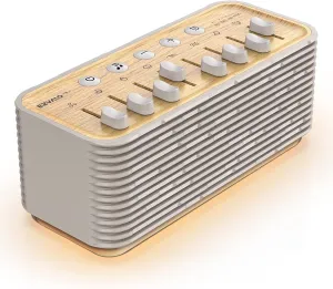 EZVALO White Noise Sleep Sound Machine, 255  Mixer Options with Portable Speaker, Night Light, Sleep Timer, Breath Therapy, Headphone Jack White Noise Machine for Adults Sleeping Meditation with Light