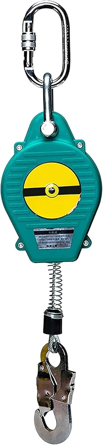 Fall Protection Self Retracting Lifeline Safety Device, Cable Safety Retractable Lanyard for Rock Climbing, Construction, and High-Altitude Work, 330 Lb Capacity, 5M(5M)