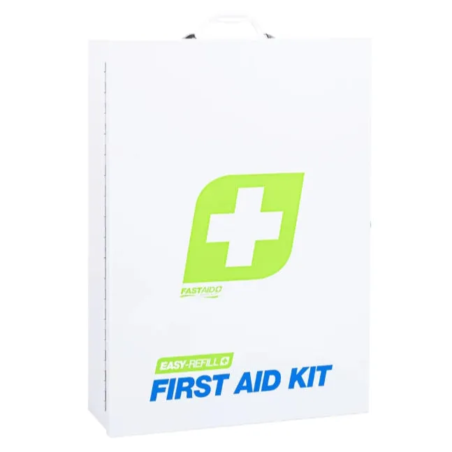 Fast Aid Misc First Aid Kit, Easyrefill, Metal Wall Mount - White