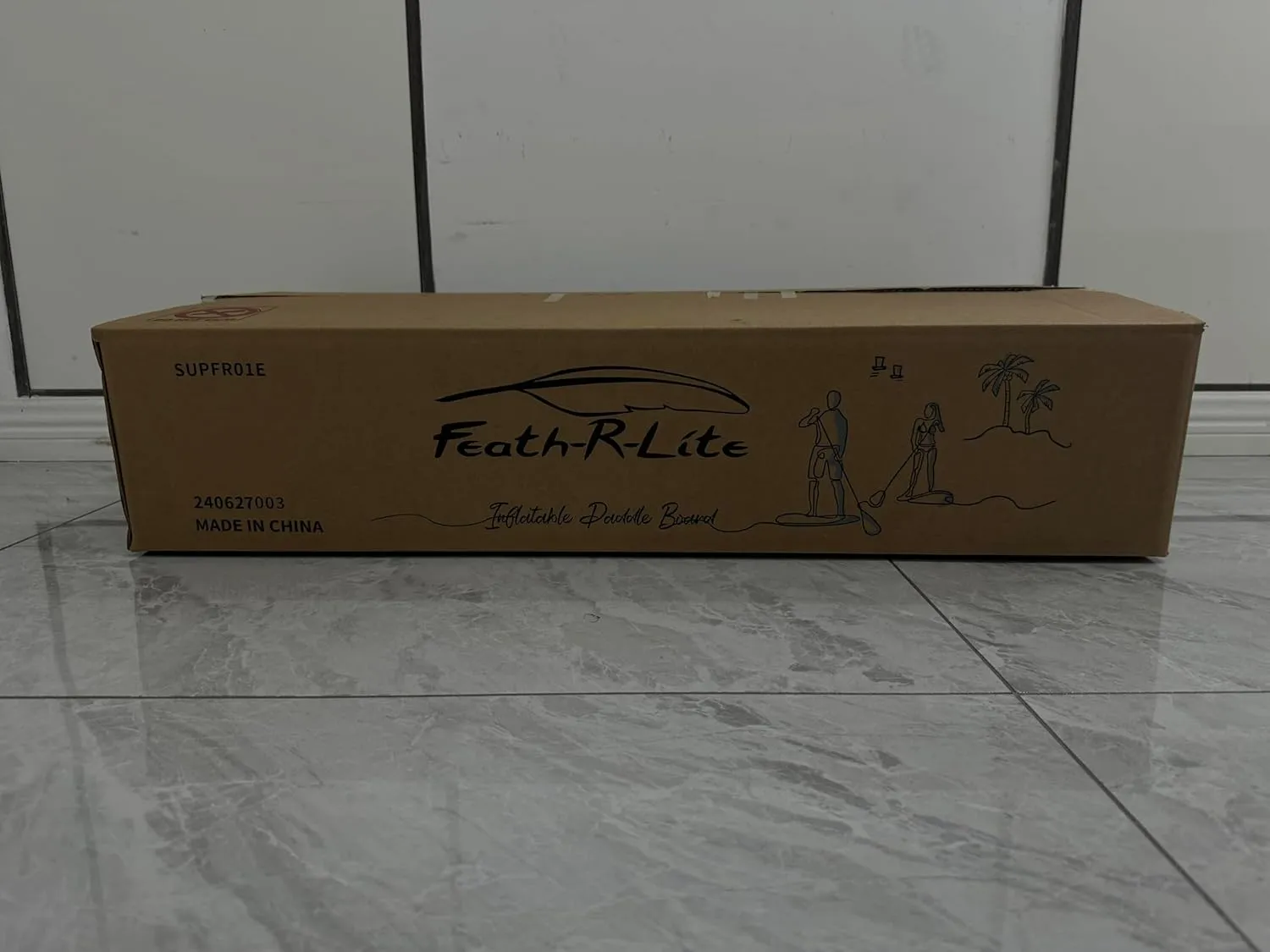 FEATH-R-LITE Inflatable Paddle Board Stand Up Paddleboards for Adults SUP with Premium Accessories Pump, Adjustable Paddle, Leash, Three Fins, Backpack