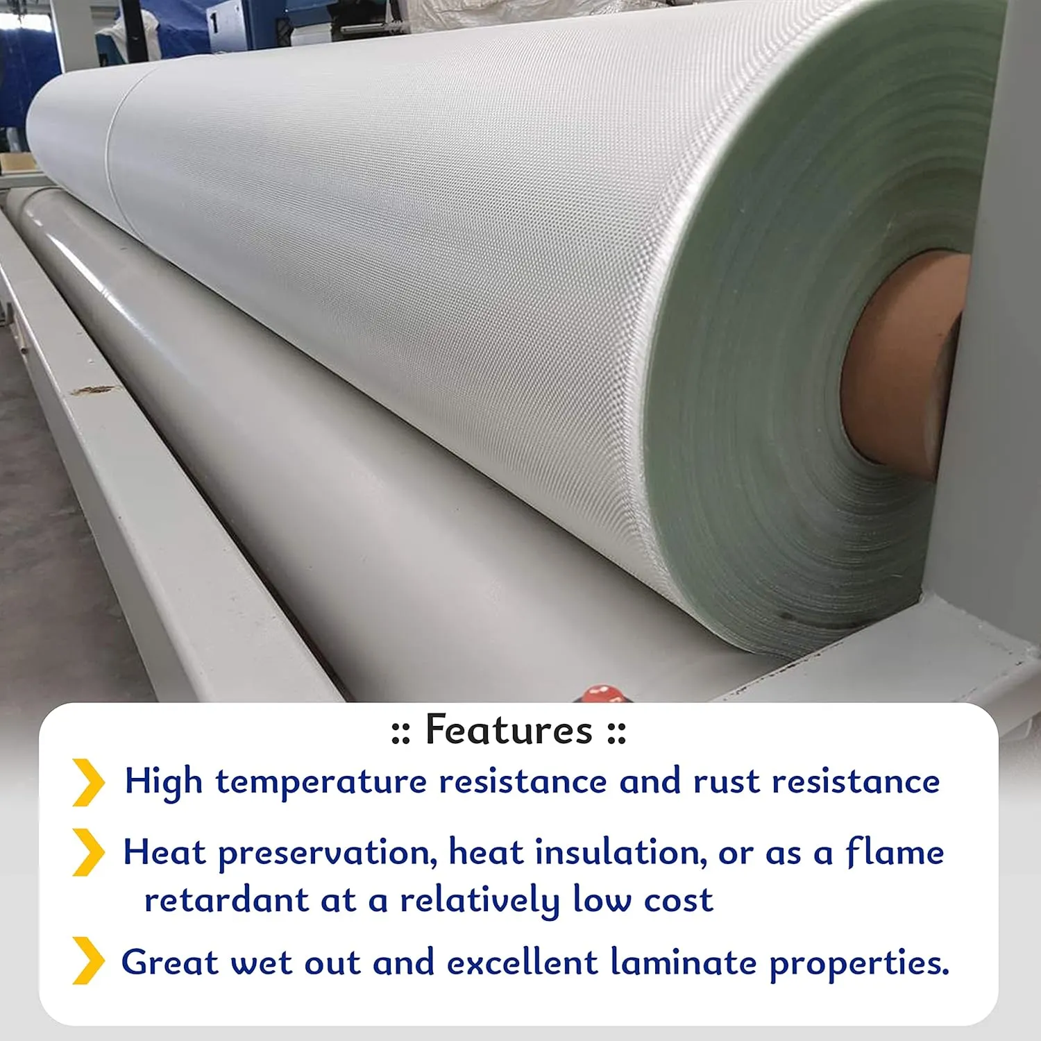 Fiberglass Cloth, 6 Oz, 50" x 30 Feet / 10 Yd Long E-Glass Plain Weave, Fiber Glasses Cloth, Fiber Glass Mat, Woven Roving Fiberglass Cloth for Boat Surfboard RC Plane Auto Tub Pool Repair
