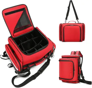 First Aid Bag Empty Medical Bags First Aid Backpack Medical Backpack Shoulder/backpack/handheld Home Health Nurse Bag Empty First Aid Storage Bag with Detachable Divider