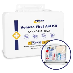 First Aid Kit #16 Metal DOT ANSI Class A
