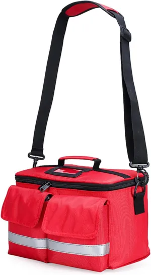 First Aid Kit Bag, First Aid Shoulder Bag, Emergency Medical Supplies Organizer Empty,Survival Essentials Trauma Kit for EMTs, Paramedics, for Travel Camping Cycling Outdoor Survival First Aid