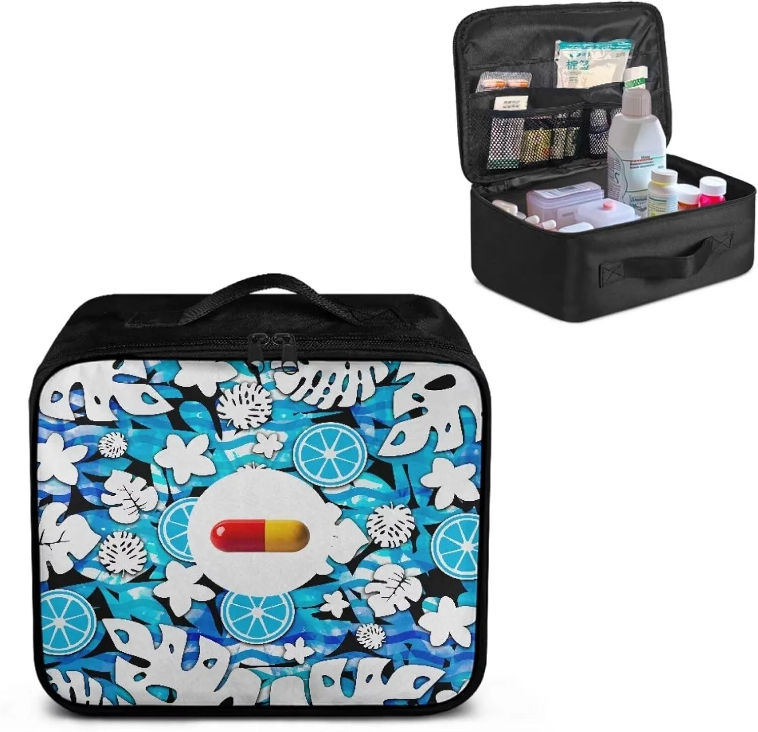 First Aid Kit Empty-Medical Kit-Medicine Bag-Medicine Organizer Box-Medicine Storage Bag-Medical Bag-Medkit-Trauma Aid Kit Essential for Home-Travel (Bag Only)