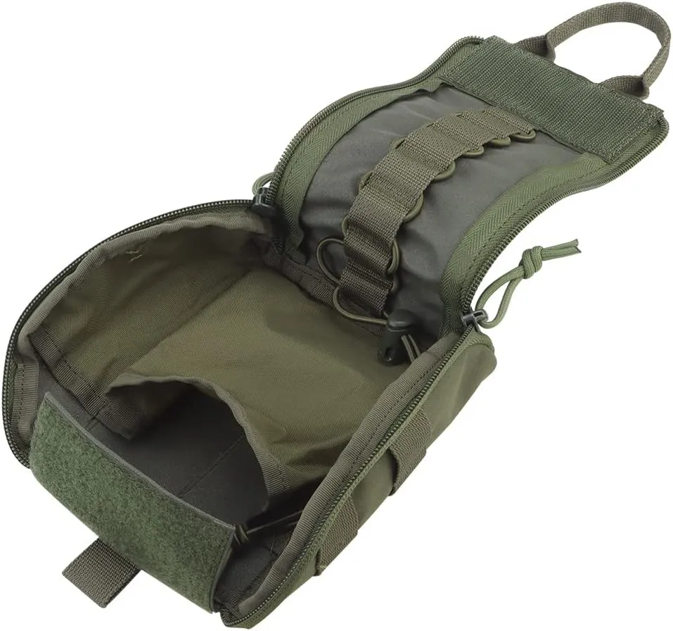 First Aid Pouch Tactical MOLLE Rip-Away EMT IFAK Trauma Pouch Green Unisex Soft Shell Utility Bag Case