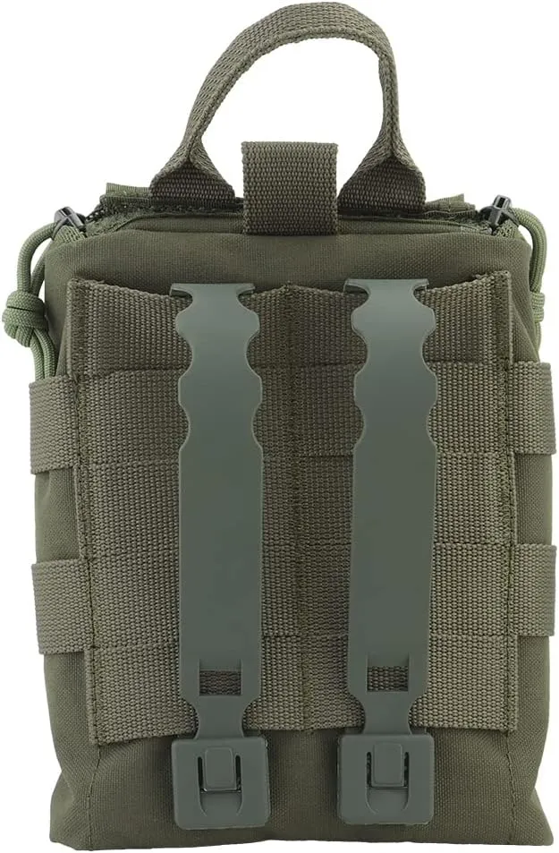 First Aid Pouch Tactical MOLLE Rip-Away EMT IFAK Trauma Pouch Green Unisex Soft Shell Utility Bag Case