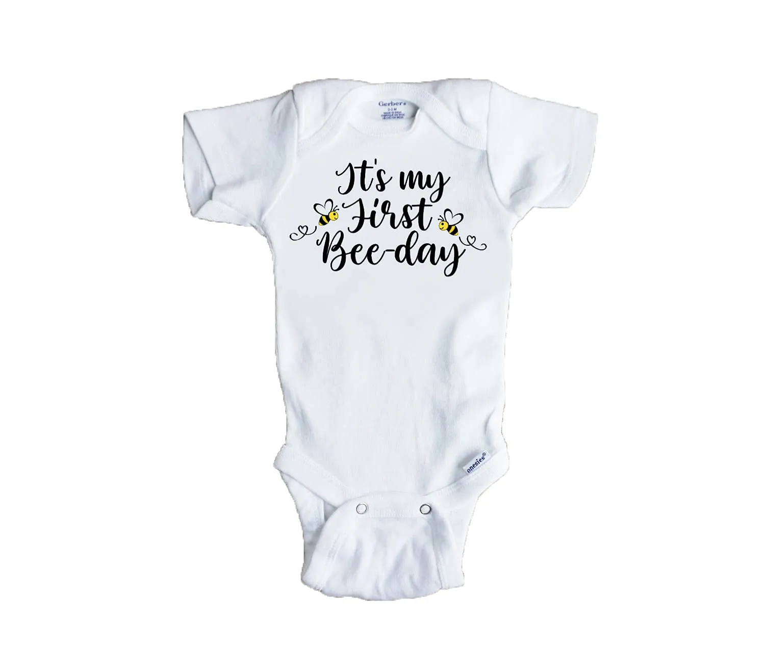 First Bee Day Onesie, First Birthday Outfit, Bee Shirt, Bumble Bee Shirt, Bumble Bee Theme Birthday (18 months)