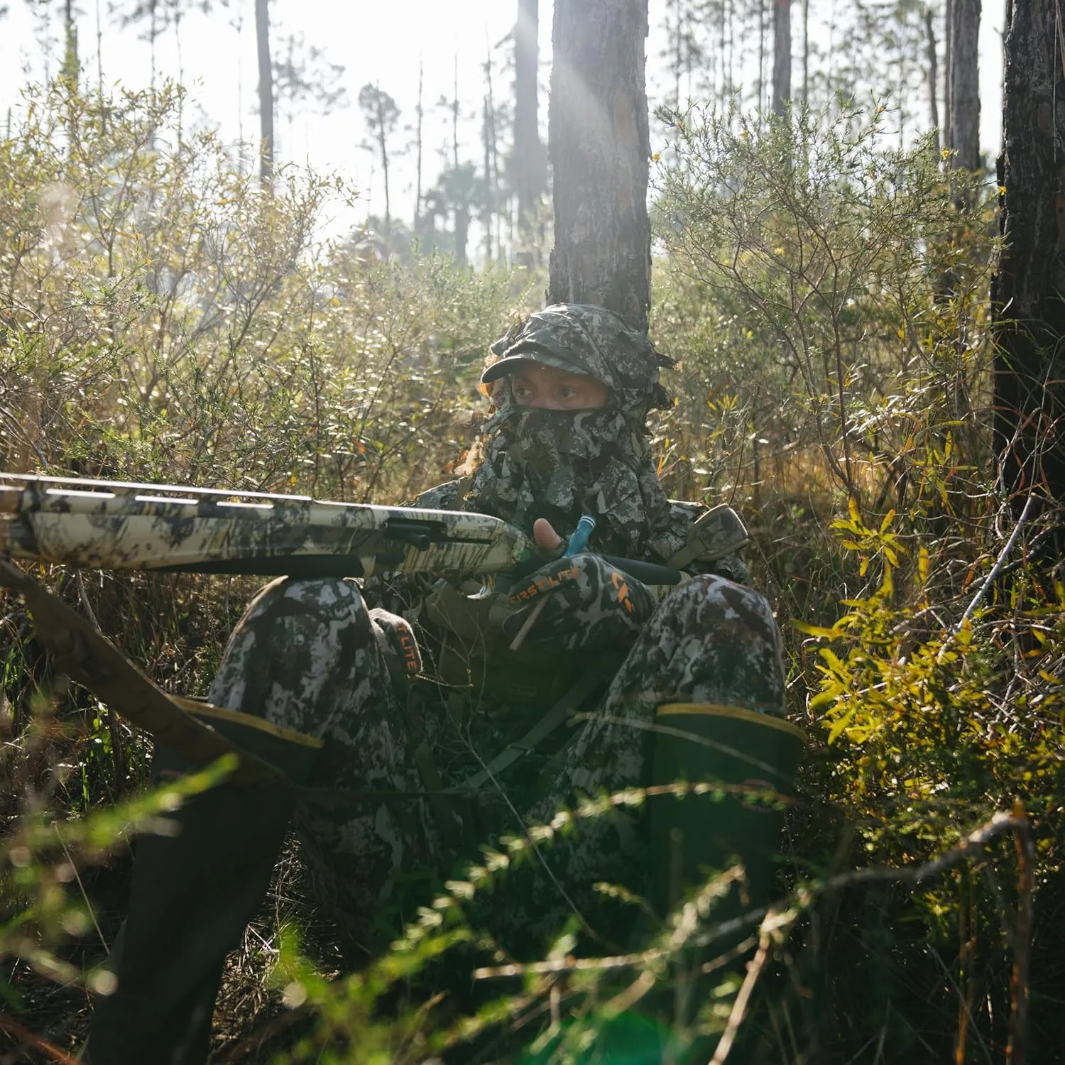 First Lite Phantom 3D Balaclava - Ultralight Mesh Camo Hunting Face Mask