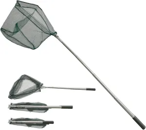 Fishing Landing Net with Stainless Steel Telescoping Pole 74.8" Long Handle,Rubber Coated Nylon Mesh,for Steelhead,Salmon,Kayak,Catfish,Bass,Trout,Shrimp,Crab,for Easy Catch & Release,74.8 inch