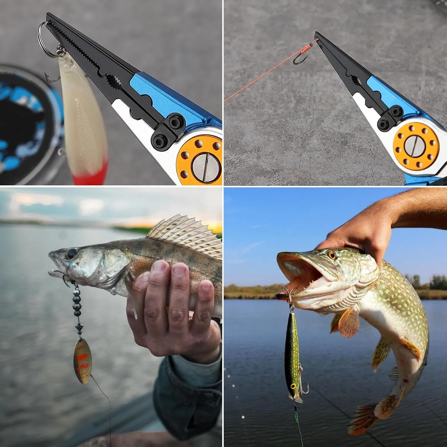 Fishing Pliers for Anglers Campers Cutting Line Hook Removal Outdoor Tool Multiple Use None Lock Stylish Finish