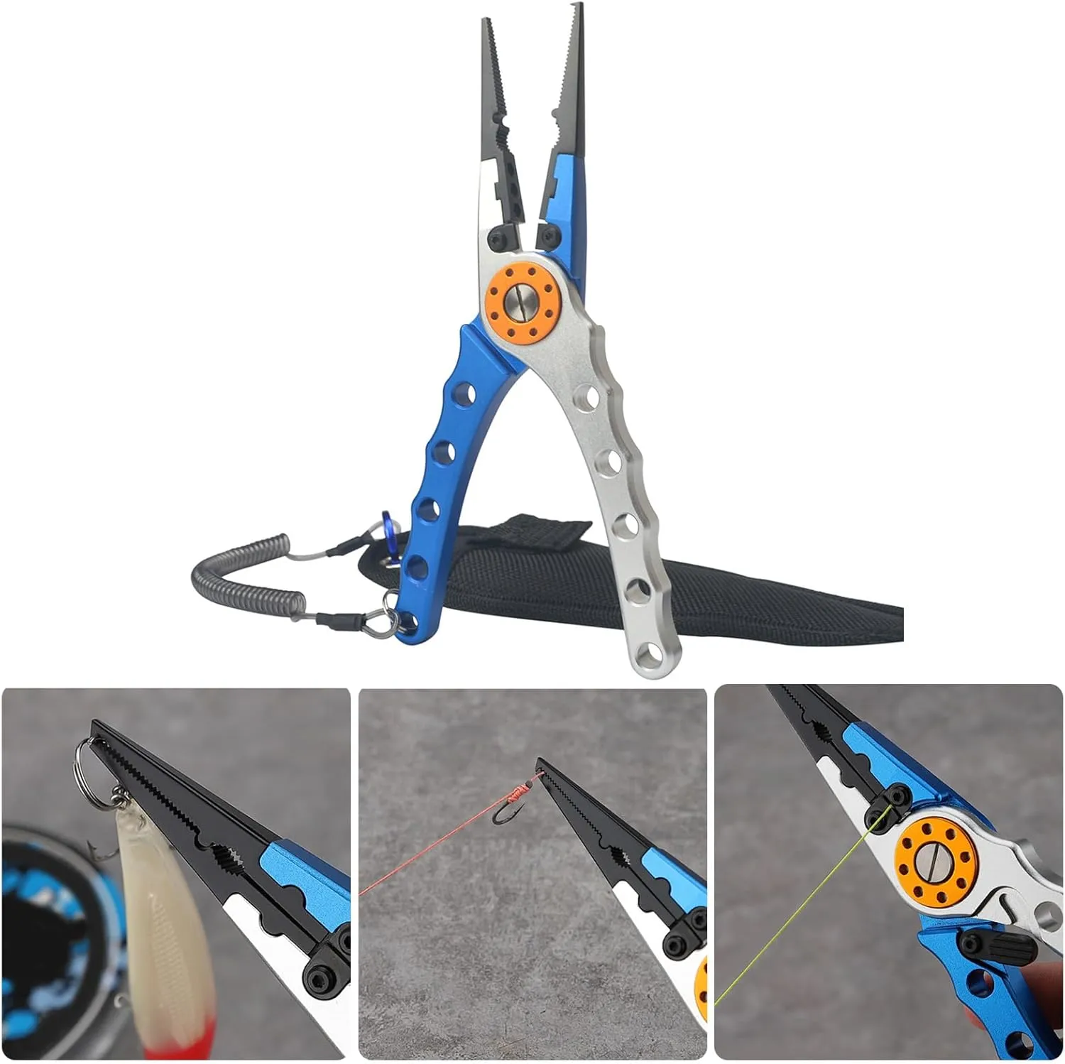 Fishing Pliers for Anglers Campers Cutting Line Hook Removal Outdoor Tool Multiple Use None Lock Stylish Finish