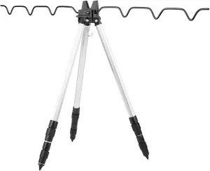 Fishing Pole Tripod Bracket, Multifunctional Telescopic Rod Tripod Stand, Aluminum Alloy Sea Fishing Support for Outdoor Use, Rod Holder