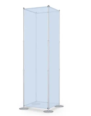 Fixed Width Square Tower | 30 Inch Silver