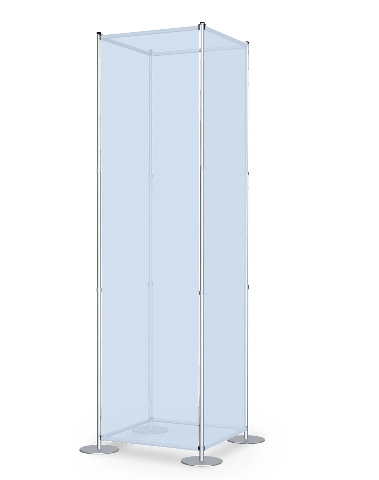 Fixed Width Square Tower | 30 Inch Silver