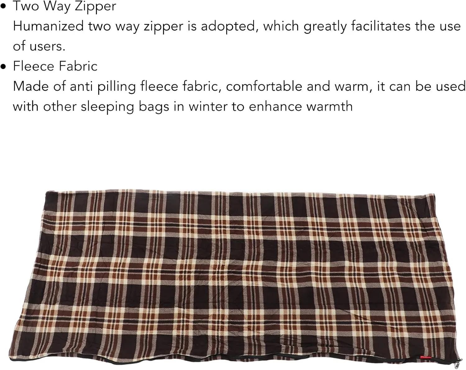 Fleece Sleeping Bag Portable Travel Warm Sleeping Bag for Adults Outdoor Camping Hiking Climbing Camping Sleeping Bag Fleece Sleeping