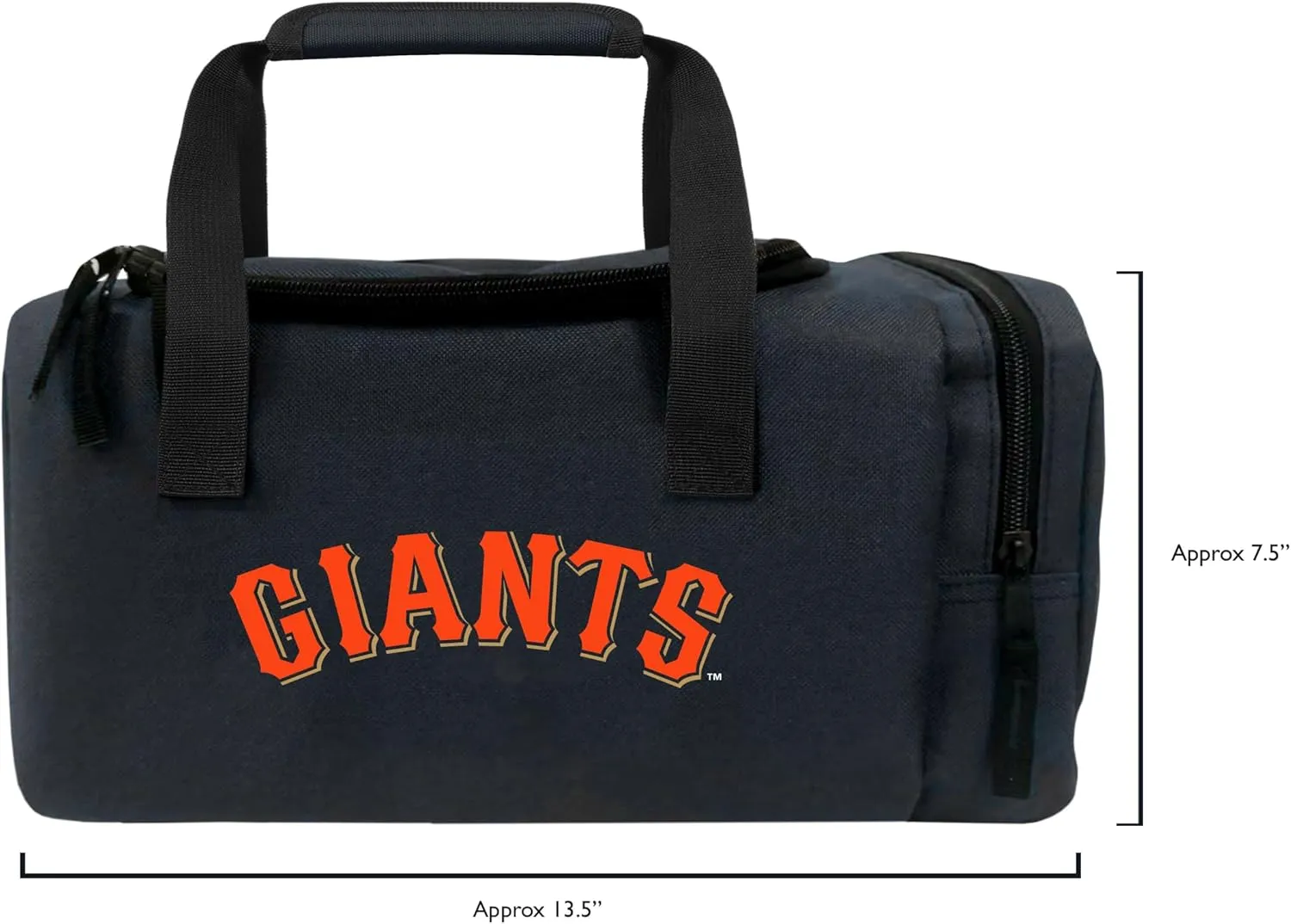 FOCO - MLB Officially Licensed Team Logo Insulated Lunch Box Cooler Duffel Bag with Zippered Side Pocket