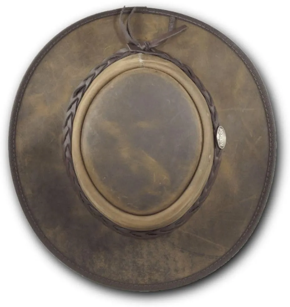 Foldaway Bronco Leather Hat - Item 1060