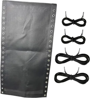 Folding Recliner Cloth Recliner Replacement Fabric Folding Reclining Chair Cloth for Lounge Chairs Beach Recliners Poolside, Black