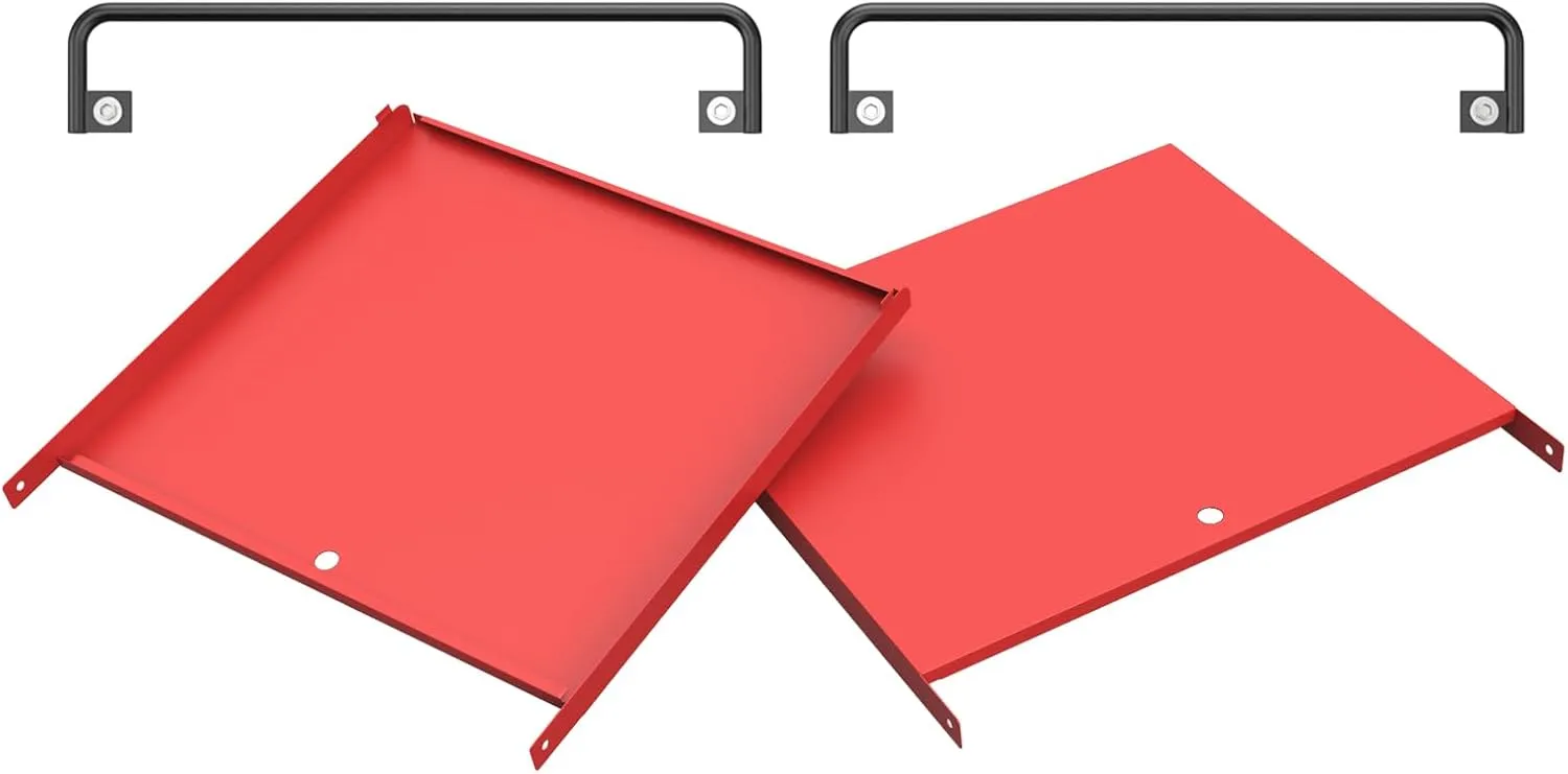 Folding Side Shelves for Camp Chef Two Burner Stove, Camp Chef Stove Grills EX60LW, EX60LWC, EX60P, EX60PP, EX60LWF, EX90LW, Heavy-Duty Metal Paint, 14.5" x 14.5", 2PCS
