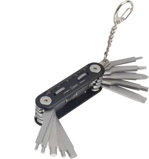 Folding Tool Set with Screwdrivers and Hex Key Wrenches, 10-in-1 Photography Household Automobile Repair Multi-tool with Locking System (Black)