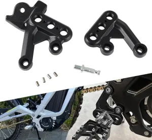 Foot Pegs Bracket Surron Foot Rest Brackets Motorcycle Footbracket CNC Aluminum Foot Peg Pedal Bracket Kit for Light Bee Sur-Ron S/X Dirt Bike black