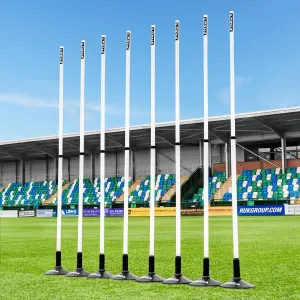 FORZA Telescopic Slalom Training Poles [Pack of 8] | Adjustable, Shatterproof PVC Poles for Agility and Speed Training | Multi-Sport Use | 8 Bold Colors
