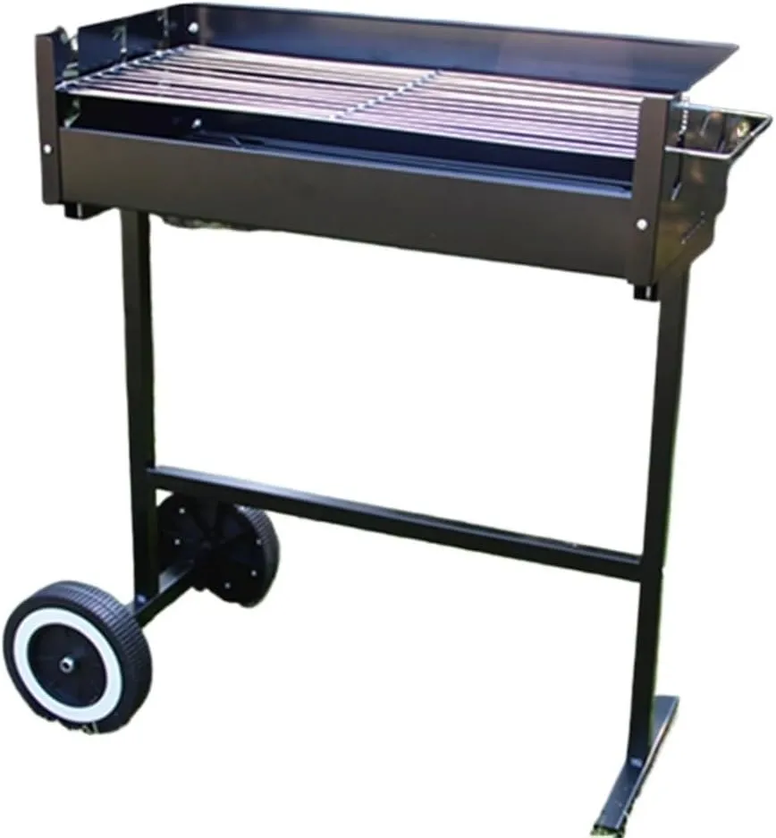 Frame BBQ Stove Carbon Oven Outdoor Home Gathering BBQ Stove Wheel BBQ Rack