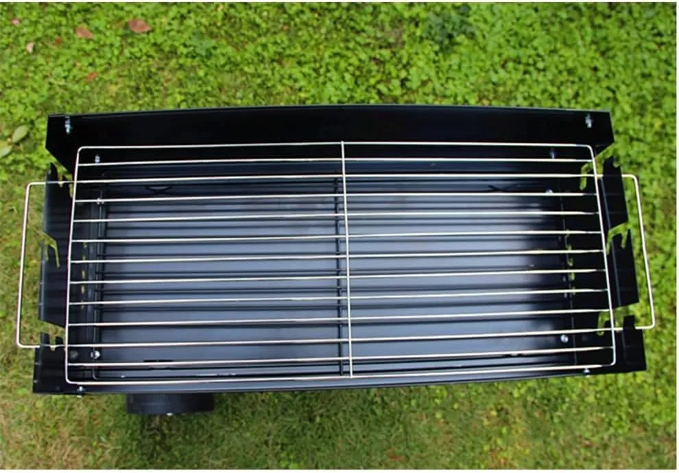Frame BBQ Stove Carbon Oven Outdoor Home Gathering BBQ Stove Wheel BBQ Rack