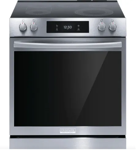 Frigidaire Gallery GCFE306CBF Range, Electric, 30 inch Exterior Width, 5 Burners, 6.2 cu. ft. Capacity, Stainless Steel Steam Cooking,