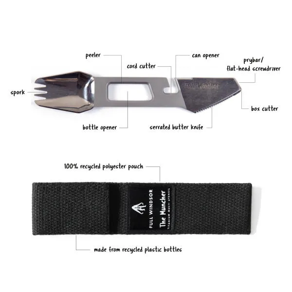 Full Windsor Muncher Multi-Tool Utensil - Titanium