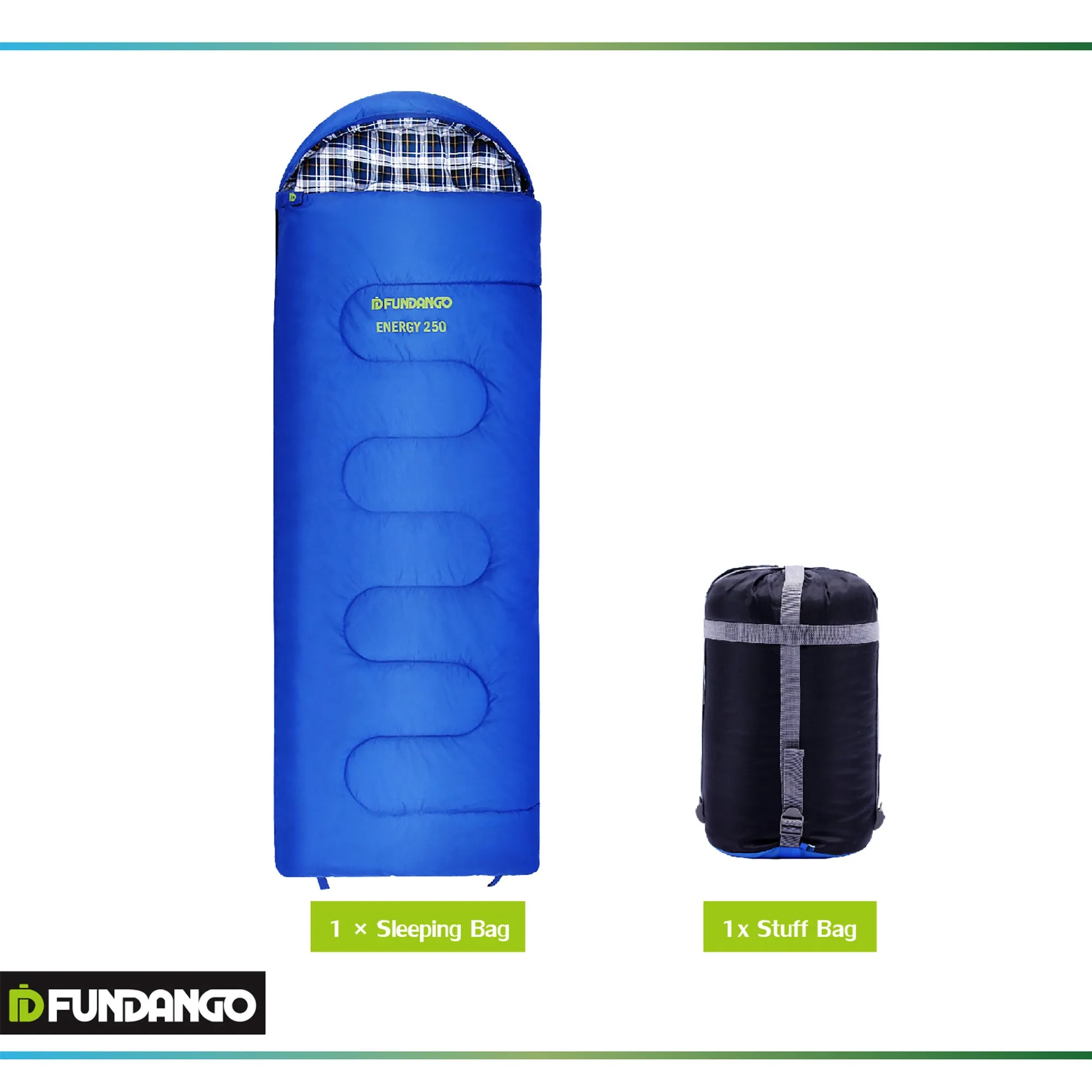 FUNDANGO ENERGY250 Sleeping Bag-Envelope With Hood
