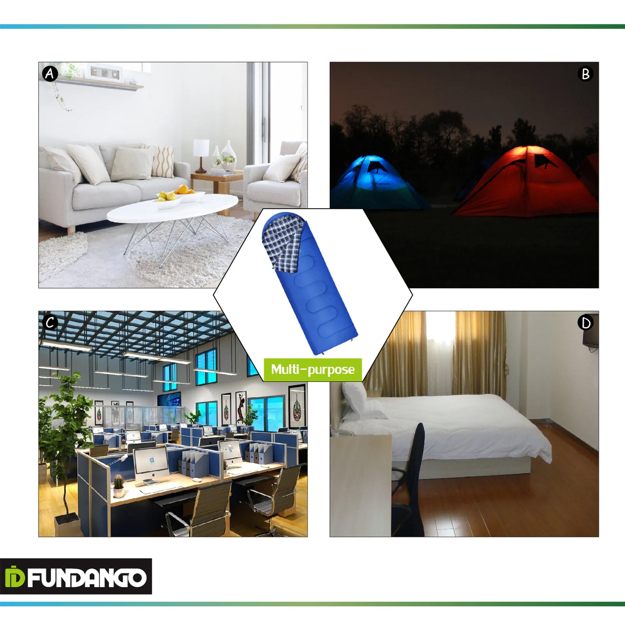 FUNDANGO ENERGY250 Sleeping Bag-Envelope With Hood
