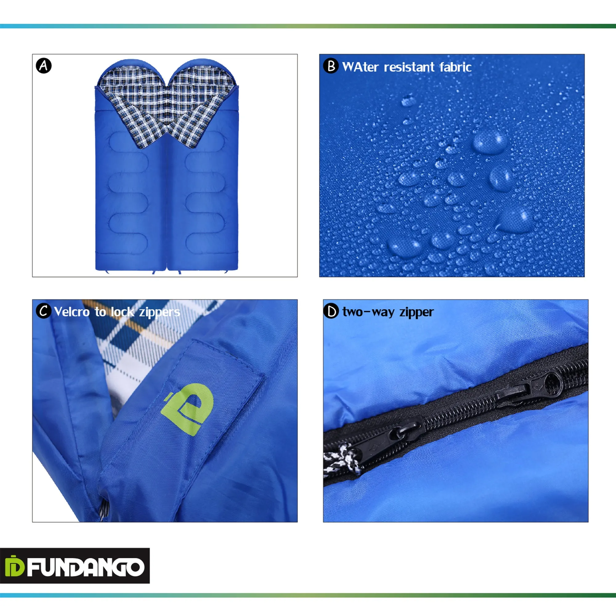 FUNDANGO ENERGY250 Sleeping Bag-Envelope With Hood