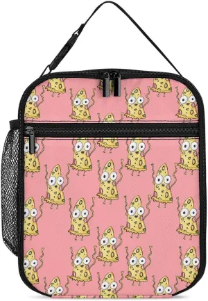 Funny Pizza Reusable Lunch Bag Insulated Portable Lunch Box Bag Leak Proof Dining Bag Lunch Box Container Tote Pattern146, 27.5X20cm, style