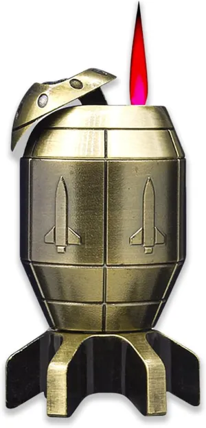 Funny Torch Lighter, Refillable Jet Lighters, Unique Gifts for Men, Halloween Candle Camping BBQ(No Butane Fuel) (Bronze)