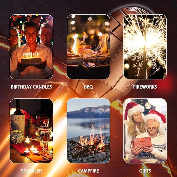 Funny Torch Lighter, Refillable Jet Lighters, Unique Gifts for Men, Halloween Candle Camping BBQ(No Butane Fuel) (Red Copper)