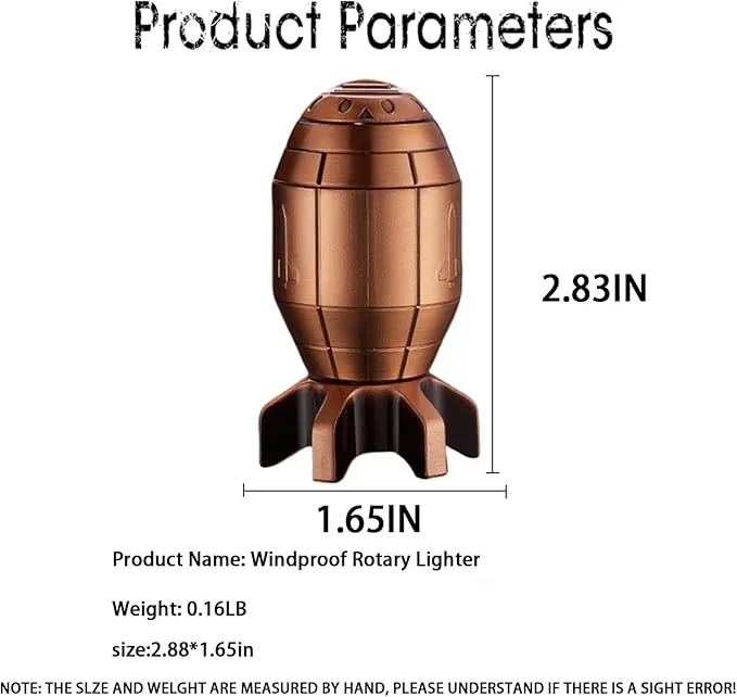 Funny Torch Lighter, Refillable Jet Lighters, Unique Gifts for Men, Halloween Candle Camping BBQ(No Butane Fuel) (Red Copper)