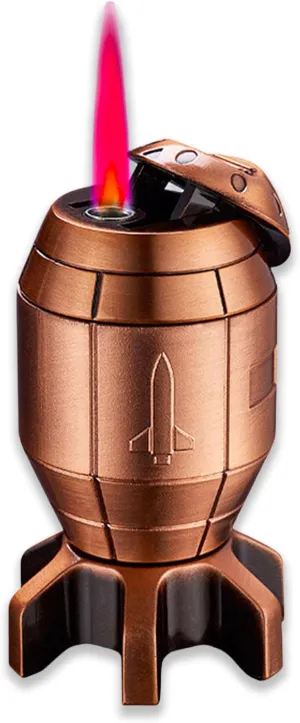 Funny Torch Lighter, Refillable Jet Lighters, Unique Gifts for Men, Halloween Candle Camping BBQ(No Butane Fuel) (Red Copper)