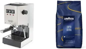 Gaggia RI9380/46 Classic Evo Pro Espresso Machine and Lavazza Super Crema Whole Bean Coffee Blend
